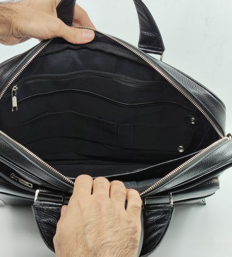 کیف ادارای مدل منچستز تمام چرم گاوی چنار چرم تبریز